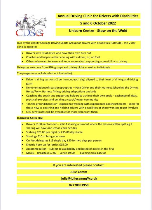 CDSG Clinic Poster